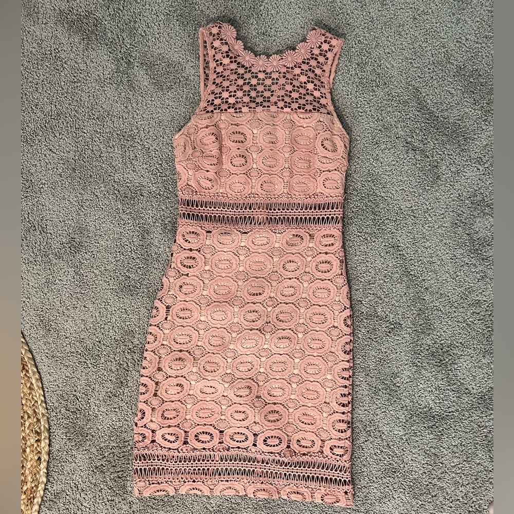Just Me Lace Dress Size Small Dusty Rose